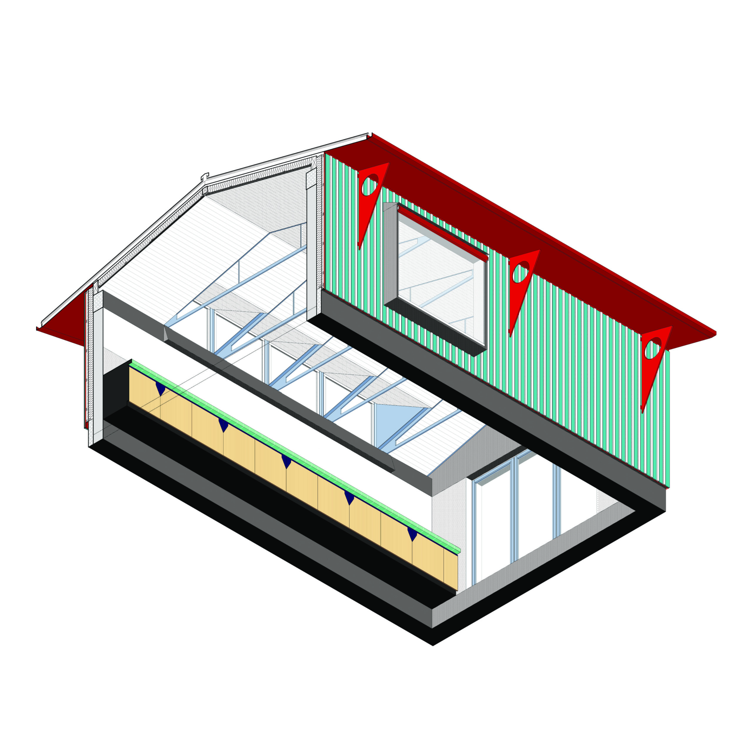 mua haus vogt axonometrie anbau